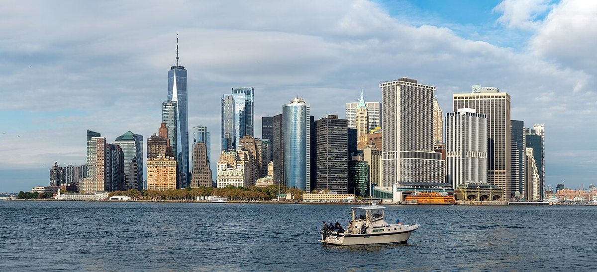 Governors Island Manhattan skyline view