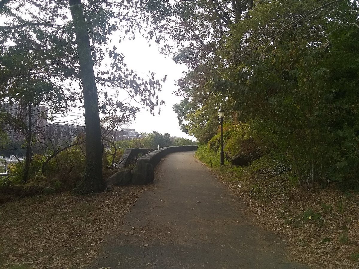 the gardens and Hudson River view at Fort Tryon Park
